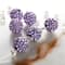 12 Pack: Lavender Rhinestone Studded Round Beads, 10mm by Bead Landing™